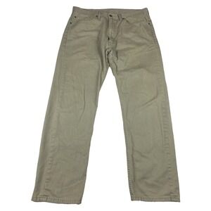 Levi's 505 Regular Fit Straight Jeans White Tab Men's 34"x30" Beige Tan Preppy‎